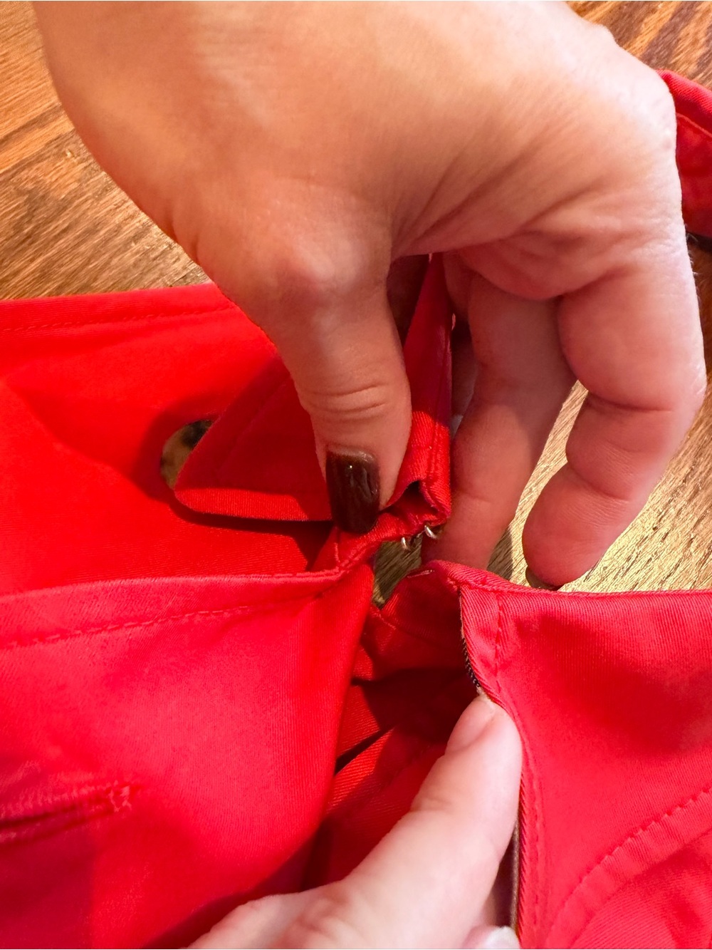 Burberry Red Halter Trench Coat Dress Size 4 - Picture 6 of 9